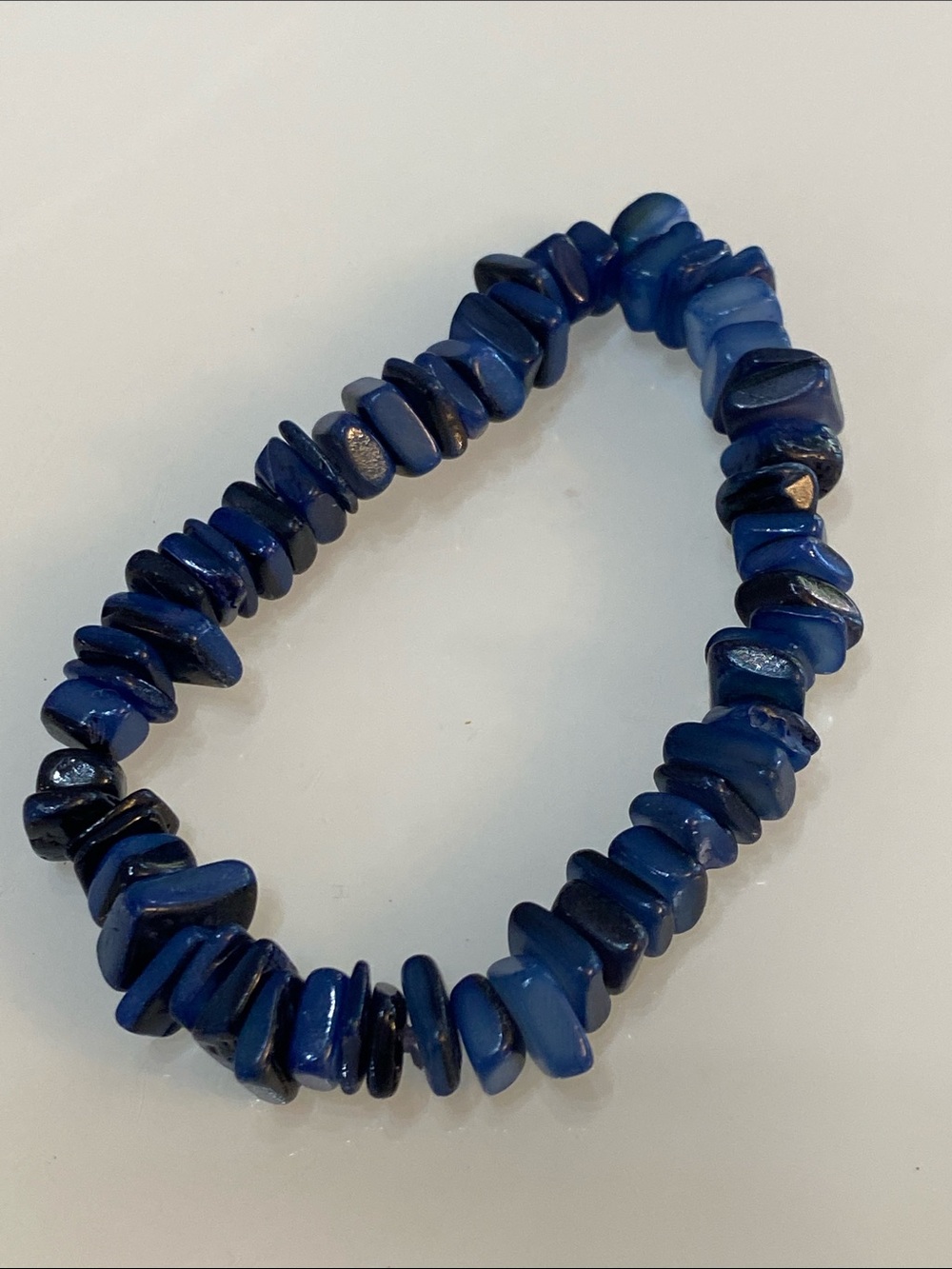Blue shell bracelet